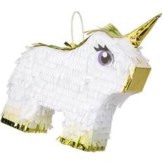 Gold Piñatas Hisab Joker Piñata Unicorn Small White/Gold