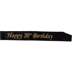 Fødselsdage Ordensbånd Hisab Joker Sash 20th Birthday Black/Gold