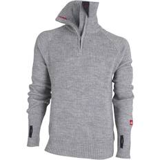 Rav Sweater w/zip Unisex - Grey Melange