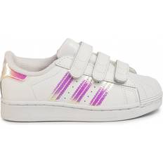 Adidas Leather Trainers adidas Kid's Superstar 3 Straps - Cloud White