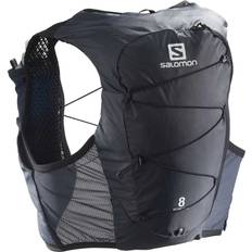 Solid Colours Running Backpacks Salomon Active Skin 8 Set - Ebony/Black