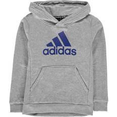 6471 Adidas Boy's Must Haves Badge of Sport Pullover - Medium Grey Heather/Collegiate Royal (ED6471)