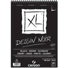 Negro Papeles Canson XL Dessin Noir A4 40 sheets