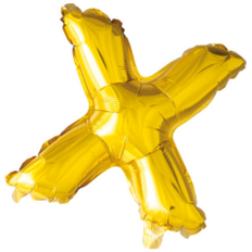 X Bokstavsballonger Hisab Joker Foil Ballon Letter X Gold