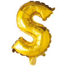 S Bokstavsballonger Hisab Joker Foil Ballon Letter S Gold