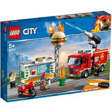 Building Games LEGO City Burger Bar Fire Rescue 60214