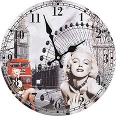 Multicolor Relojes vidaXL Marilyn Monroe Reloj de pared 30cm