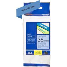 3.6 cm Märkband Brother P-Touch Labelling Tape Black on Blue