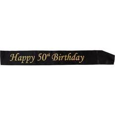 Fødselsdage Ordensbånd Hisab Joker Sash 50th Birthday Black/Gold