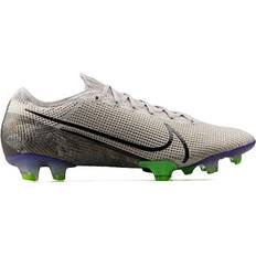 Beige Football Shoes Nike Mercurial Vapor 13 Elite FG M - Desert Sand/Psychic Purple/Electric Green/Black