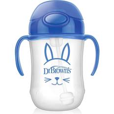 Dr. Brown's Mug avec paille 270 ml avec anses 6 M bleu