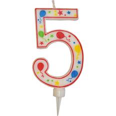 Prikkede Kagelys Hisab Joker Lanterns And Decor Candle Birthday Number 5