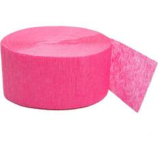 Unique Party Crepe Paper Streamer Bright Pink 24.6m