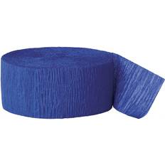 Unique Party Crepe Paper Streamers Royal Blue 24.6m
