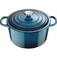 Le Creuset Grytor på rea Le Creuset Deep Teal Signature Cast Iron Round med lock 5 L 25 cm