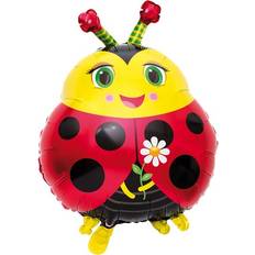 Randiga Djur- & Figurballonger Hisab Joker Foil Ballon Ladybug