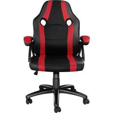 tectake Sedia da ufficio Benny nero/rosso da