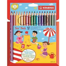 Stabilo Trio Thick Triangular Coloured Pencil 18-pack