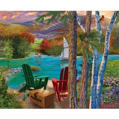 Sunsout Bigelow Illustrations Lakeside View 1000 Pieces