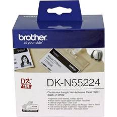 Rubans adhésifs Brother Continuous Non-Adhesive Paper Roll Black on White