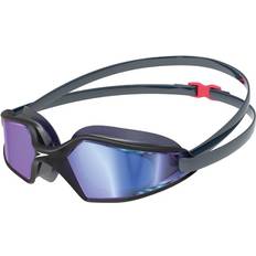 Occhialini da nuoto Speedo Unisex Adulto Hydropulse Mirror Occhialini, Navy/Oxid Grigio/Blu, Taglia Unica