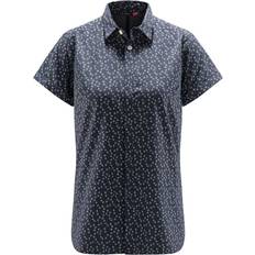 Bloemen - Vrouw Overhemden Haglöfs Idun SS Shirt - Blue/Patterned