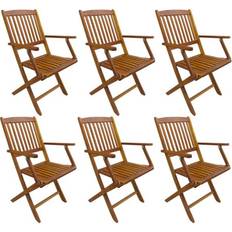 Naturel Chaises de Jardin vidaXL 276357 6-pack Chaise de jardin pour repas