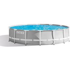 Piscine e Accessori Intex 26720 Piscina Rotonda Fuoriterra Grigio 427X107 cm 427x107 cm Con Pompa Filtro
