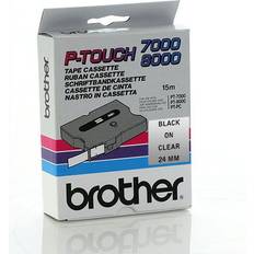 Brother TX-151 (Black on Transparent)