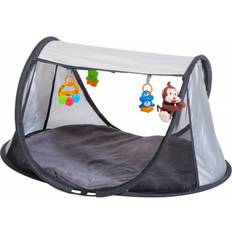 Lits de voyage Deryan Tente de Plage Escamotable avec Moustiquaire 120x90x80 cm Crème Bébé