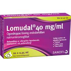 Lomudal ögondroppar Lomudal 40mg/ml 0.4ml 20 st Ögondroppar