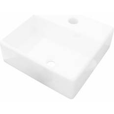 Lavandini da bagno vidaXL Lavandino Bagno In Ceramica Quadrato Con Foro Rubinetto