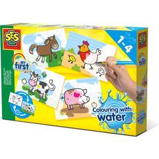 Dyr Malebøker SES Creative Colouring with Water Farm Animals