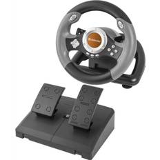 Ratt - og pedalsett Defender Challenge Mini LE Gaming Wheel - Black/Silver