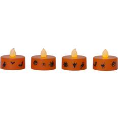 Orange Kerzen & Zubehör Star Trading Halloween LED-Licht 3cm 4Stk.