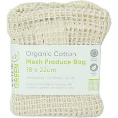 Bomull Nätkassar A Slice of Green Organic Cotton Mesh Produce Bag Small - Nature