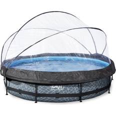 Exit Toys Piscine Exit Toys Piscina per bambini 360x76cm con copertura e pompa filtro, grigio