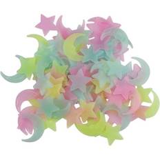 Self-luminous Decorations Moon & Stars 100pcs