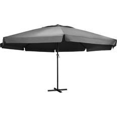 Orange Parasols vidaXL Parasol d'Extérieur Avec Mât en Aluminium 600 cm Anthracite 600cm