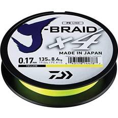 Daiwa Tresse J Braid X4 270m Jaune Condi. Bobi. 270m, Couleur Jaune, diamètre nylon 10/100