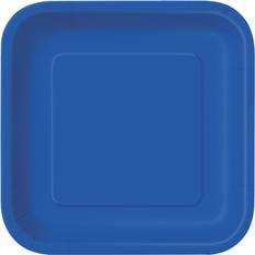 Unique Party Plates Blue 14-pack