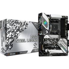 Asrock AMD - Socket AM4 Schede Madre Asrock B550 Steel Legend AM4 ATX DDR4-SDRAM DIMM 4 UEFI AMI ATX M.2 Serial ATA III