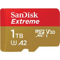 Minnekort SanDisk Extreme microSDXC Class 10 UHS-I U3 A2 190/130MB/s 1TB +Adapter