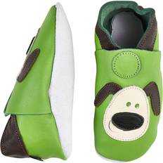 Billig Babysko Børnesko CeLaVi Leather Slippers - Lime