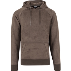 Urban classics suede Urban Classics Imitation Suede Hoodie - Olive