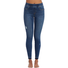 Nylon Jeans Spanx Distressed Ankle Skinny Jeans - Medium Wash