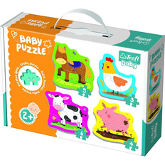 Bois Puzzles de sol Trefl Baby Puzzle 4 en 1 modèle Les Animaux de la Ferme 3-4-5-6 pièces 36070 Multicolore