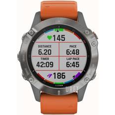 Arancione Orologi sportivi Garmin Fenix 6 Sapphire Titanium