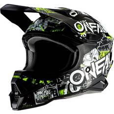 O'Neal 3Series Attack 2.0 Casco de Motocross, negro-amarillo, tamaño para hombre