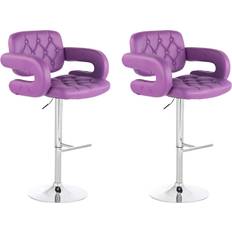 CLP Dublin Leatherette 2-pack Bar Stool 123cm 2pcs